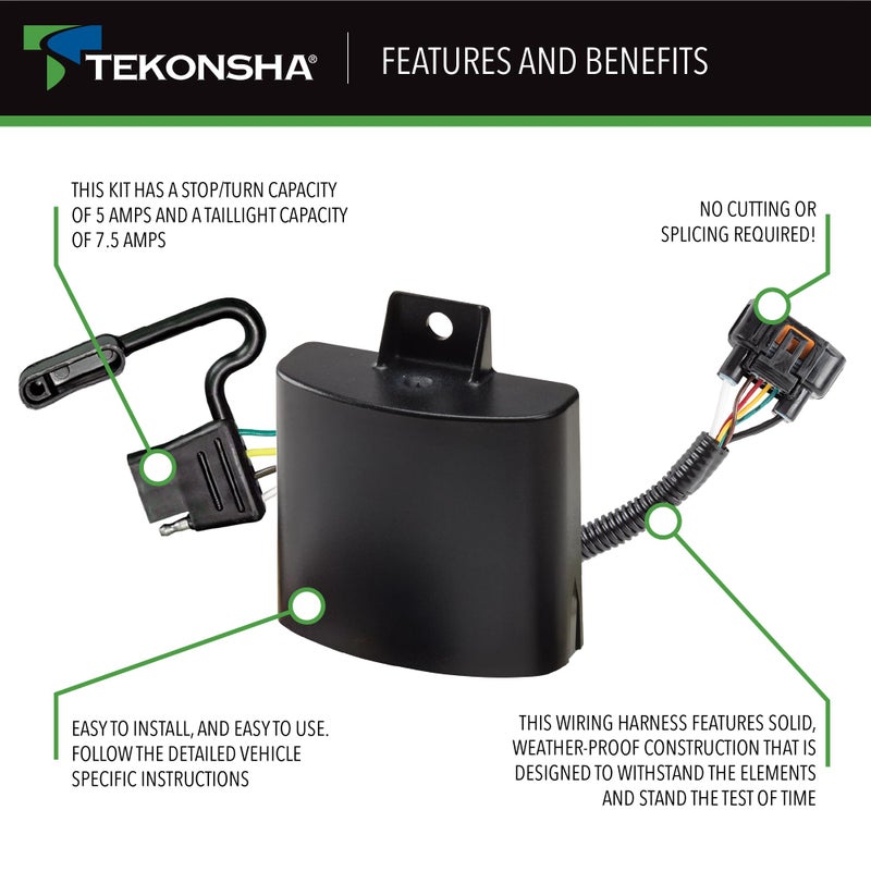 Tekonsha 118784 Tow Harness T-Connector Black - Image 3
